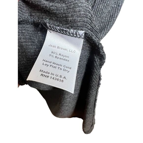 Joah Brown Asymmetrical Dress in Charcoal Gray - Picture 5 of 6